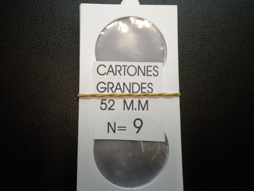CARTONES GRANDES MONEDAS O MEDALLAS DE 52M-M.